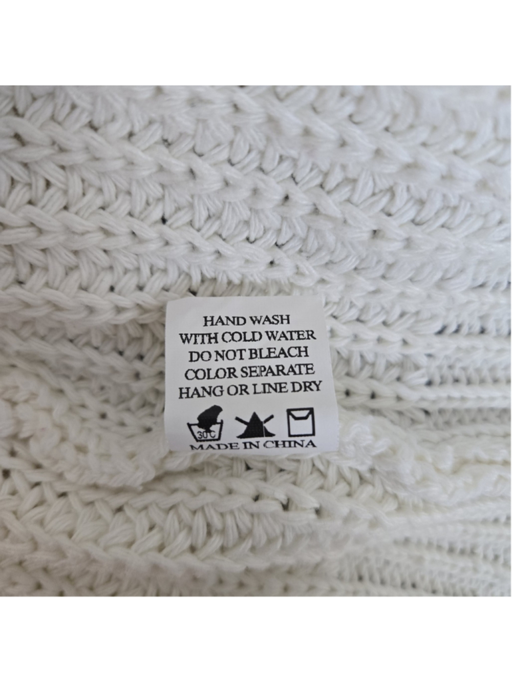 Dreamers Womens Granny Square Crochet Open Knit Cardigan S/M White Cottagecore - Picture 7 of 9